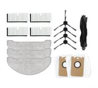 HomeVortex Piezas de repuesto, para Q6 Pro, para Laresar para L6 Pro, para T10+, para aspiradora robot NoMo N2, incluye cepillo de rodillo principal, cepillos laterales, filtros y almohadillas de