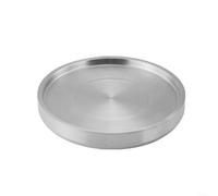 HomeVortex Plato de hielo de acero inoxidable 304 para sashimi, bandeja gruesa con aislamiento térmico para servir salmón, sushi y pescado, disponible en 22 cm, 24 cm, 28 cm (plata-28 cm)