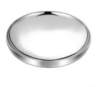 HomeVortex Plato llano de acero inoxidable 304, aislado de doble pared, resistente al calor, para ensalada de pasta, filete, apilable, fácil de limpiar (20 cm)