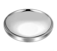 HomeVortex Plato llano de acero inoxidable 304, doble pared aislada, resistente al calor, para ensalada de pasta, filete, apilable, fácil de limpiar (24 cm)