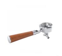HomeVortex Portafiltro espresso de 58 mm para Breville serie 9 con cesta de filtro, mango de café de acero inoxidable 304, diseño de agarre de madera para extracción profesional (A)