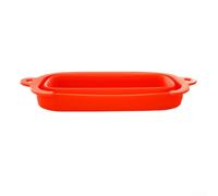 HomeVortex Recogedor de grasa de silicona para parrilla de gas, forros plegables para bandeja de goteo, reutilizables, accesorios de barbacoa, antiadherentes, fáciles de limpiar, 7 x 3.3 x 2.8