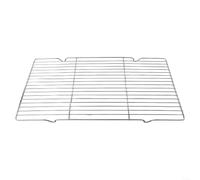 HomeVortex Red de malla de acero inoxidable, rejilla rectangular para parrilla de barbacoa con pies elevados para verduras, pasteles de pan, para tapete de drenaje de aceite, herramienta de cocina