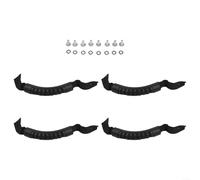 HomeVortex Reemplazo de mango, agarre ergonómico de goma y nailon para canoa, barco, tabla de surf, equipaje, accesorio de remo antideslizante con tornillos, negro (4 piezas)