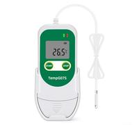 HomeVortex Registrador de datos de humedad con registros 34560, intervalo de 10s-99h, alarma alta-baja, exportación PDF/CSV para cadena fría, almacén, laboratorio