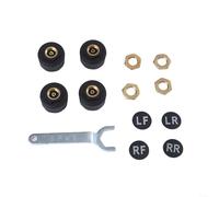 HomeVortex Sistema de monitoreo de presión de neumáticos de coche con 4 sensores externos TPMS en tiempo real pantalla de temperatura IP67 sistema de alarma impermeable