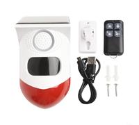 HomeVortex Sistema de seguridad solar WiFi con sensor de movimiento para exteriores, con control remoto, sirena de 120 dB, detección PIR, IP67, impermeable, para el hogar, villa, granja, hotel