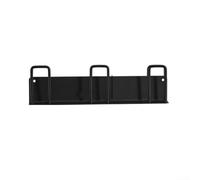 HomeVortex Soporte de pared para tazas, estante de metal para tazas de café sin taladro para armario de cocina o lado del refrigerador, colgador de carga fuerte para organizar tazas, negro, 31 x 6 x 2