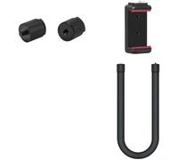HomeVortex Soporte flexible de silicona y aleación de aluminio con tornillo estándar de 1/4 para cámara de acción compatible con envoltura ajustable Insta360 para vlogging de viajes (C)