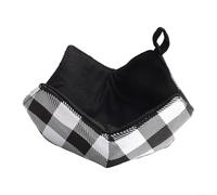 HomeVortex Soporte para cuenco caliente, apto para microondas, acogedor con mangas acolchadas, reutilizable, para palomitas de maíz, 9.5 x 9.5 pulgadas, color negro (S)