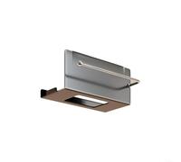HomeVortex Soporte para pañuelos de cocina montado, dispensador de toallas de acero al carbono sin taladro, con gancho lateral, para ambientes húmedos, caja de almacenamiento minimalista moderna, para