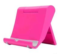 HomeVortex Soporte plegable para teléfono, ajustable, soporte de escritorio, visión de 0 a 270°, almohadillas antideslizantes para tabletas, teléfonos, color negro (rosa)