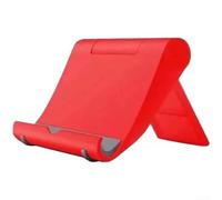 HomeVortex Soporte plegable para teléfono, ajustable, soporte de escritorio, visión de 0 a 270°, almohadillas antideslizantes para tabletas, teléfonos, color negro (rojo)