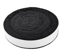 HomeVortex Squash Grip Tape - Toalla de microfibra de 10 m, sensación seca, antideslizante, para bádminton, tenis, color naranja (negro)