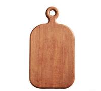 HomeVortex Tabla de cortar de madera de ébano, 2 cm de grosor para bloque de cortar de dos caras para servir aperitivos de frutas y verduras, utensilios de cocina de acabado suave, marrón, 29,6 x 16 x