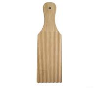 HomeVortex Tabla de pasta de madera de haya, herramienta para hacer ñoquis para enrollar masa, crear lasaña y texturas profesionales, accesorio de cocina resistente, 24 x 7 x 1 cm, color madera