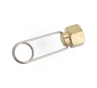 HomeVortex Tapa de cobre para tanque de gas de camping, ligera de 12 g, bloqueo de línea de conexión de gas licuado, para estufa al aire libre, barbacoa, picnic, accesorios de cocina, dorado, 1,3 x 5