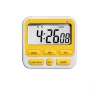 HomeVortex Temporizador magnético silencioso de cocina con pantalla digital, cuenta regresiva dual de 24 horas y reloj despertador para estudio de cocina, modo de luz intermitente, plástico, 3.2 x 3.1