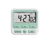 HomeVortex Temporizador magnético silencioso de cocina con pantalla digital, cuenta regresiva dual de 24 horas y reloj despertador para estudio de cocina, modo de luz intermitente, plástico, 3.2 x 3.1