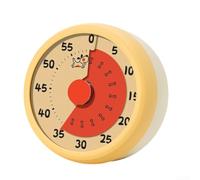 HomeVortex Temporizador visual para niños, cuenta regresiva de 60 minutos con diseño de arco iris, perilla de alarma silenciosa para aula, estudio, cocina, oficina, verde, azul, amarillo (C)