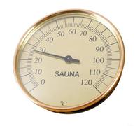 HomeVortex Termómetro de sauna de aleación de aluminio, higrómetro, funcionamiento sin batería, medidor de humedad bimetálico, accesorios para sala de vapor, medición de 0-120 ° C (termómetro)