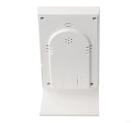 HomeVortex Termómetro digital LCD higrómetro, medidor de humedad de habitación interior con reloj, registros máximos/mínimos, pronóstico del tiempo, alarma, interruptor Fahrenheit/Celsius para (blanco