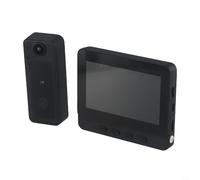 HomeVortex Timbre inalámbrico de video con pantalla IPS de 4.3 pulgadas, gran angular de 170° noche, cámara de seguridad de audio bidireccional, no requiere conexión para el hogar