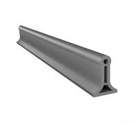 HomeVortex Tira de tapón de agua de umbral de ducha de 2 m, barrera impermeable de goma flexible TPE para baño, cocina, fregadero, inodoro, sellador de suelo, blanco, negro, gris (gris)