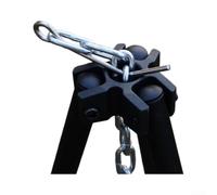 HomeVortex Trípode versátil para fogata para cocinar y linternas, colgador de acero resistente para colgar ollas y asar, soporte plegable para parrilla, jardín, barbacoa, picnic, 124 cm de altura