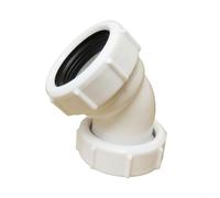 HomeVortex Tubería de drenaje de 40 mm, conectores curvados de junta biselada de 40 grados para un flujo de drenaje suave para renovaciones de mejoras del hogar y nuevas instalaciones (1 unidad)