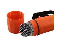 HomeVortex Tubo de almacenamiento de varilla de soldadura, con clip y correas, soporta hasta 4 5 kg de electrodos MMA, tubos de almacenamiento portátiles de varilla de soldadura (naranja)
