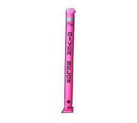 HomeVortex Tubo de señal de salchicha de seguridad, para buceo, para boya marcador de superficie con válvula infladora de extremo cerrado, diseño alto de doble cara, accesorio de anillo en D de acero