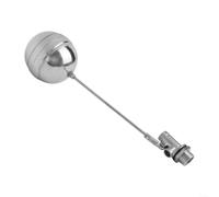 HomeVortex Válvula de flotador de agua automática G3/4 DN20 con bola de acero inoxidable 304 de 110 mm, sensor de nivel de varilla de 380 mm para caldera, arroz, vaporizador, tanque, torre e inodoro