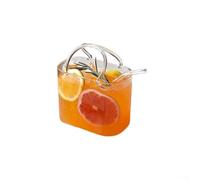 HomeVortex Vaso para beber en forma de monedero, jarrón de cristal transparente de 26 cm, para flores, soporte único para cócteles y jugos, con asa, centro de mesa elegante, para fiestas, bodas
