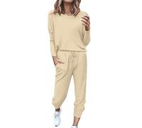 Homewear - Conjunto de traje de casa para mujer, manga larga, 2 piezas