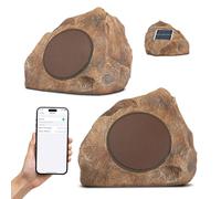 Homewell Altavoz portátil inalámbrico Bluetooth 5.0 Alimentado por energía Solar para Exteriores, Resistente a la Intemperie, para Patio, Piscina, Cubierta, Patio, jardín y hogar (Paquete de 2,