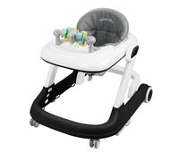 homewell Andador plegable 2 en 1, con velocidad regulable, música y tablero de juego extraíble, carrito de juegos para bebé y correr, 3 alturas ajustables, a partir de 6 meses (negro)