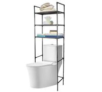 homewell Estantería para inodoro con 3 niveles de almacenamiento de baño, estantería para lavadora, con ahorro de espacio