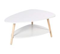 Homewell Mesa auxiliar para el salón, mesa baja de madera escandinava, mesa baja oficina, mesa auxiliar de diseño, café, té, mesa baja (90 x 60 x 40 cm)