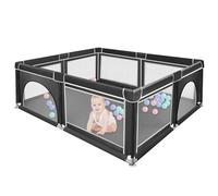 Homewell - Parque para bebés, modular de malla transpirable, con base de ventosa antideslizante, centro de actividades para bebés, interior y exterior, incluye una bolsa de almacenamiento
