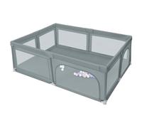 Homewell Parque para bebés, Parque Modular Para Niños De Malla Con Base De Ventosa Antideslizante, Centro De Actividades Para Bebé Interior Y Exterior Con Bolsa De Almacenamiento, 50 Pelotas Oceánicas