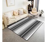 Homewish Alfombras aztecas occidentales de 100 x 150 cm para dormitorio, sala de estar, alfombra moderna geométrica étnica estilo navajo, rayas grises y negras, alfombras grandes, decoración de granja