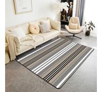 Homewish Alfombras aztecas occidentales de 150 x 200 cm para dormitorio, sala de estar, alfombra geométrica étnica moderna, estilo navajo, gris, gris pardo, marrón, a rayas, alfombras grandes