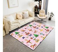 Homewish Alfombras de decoración de Navidad para niños, 100 x 150 cm, para dormitorio, sala de estar, alfombra de suelo, carrusel, árbol de Navidad, alfombras grandes, princesa, ballet, ratón, King