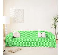 Homewish Funda de sofá a cuadros con corazón de 180 x 300 cm