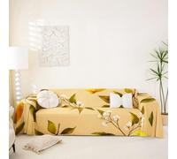 Homewish Funda de sofá con diseño de acuarela y limón, 180 x 259 cm | Funda de sofá de frutas amarillas, protector de sofá botánico vintage, estilo rústico, funda de sofá para sofá modular