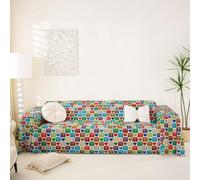 Homewish Funda de sofá con diseño de arco iris y corazón, 231 x 340 cm