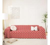 Homewish Funda de sofá con lazo de corazón rojo 231 x 381 cm