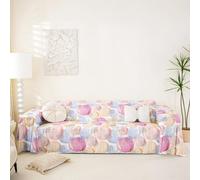 Homewish Fundas de sofá de lunares de acuarela de 231 x 300 pulgadas, fundas de sofá antideslizantes, fundas de sofá lavables con corazones de amor, funda protectora de muebles con círculos coloridos