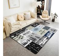Homewish Happy Camping - Alfombra para sala de estar, 100 x 150 cm | Alfombra rústica para autocaravana, grande, no se desprende, para dormitorio, cocina